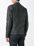 zipped leather jacket