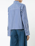 cropped striped shirt