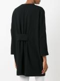 three-quarters sleeve boxy coat