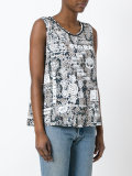 snakeskin printed vest top