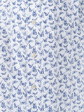butterfly print slim-fit shirt