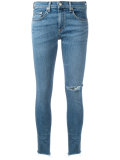 frayed hem skinny jeans