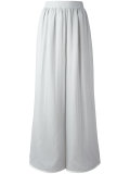 gathered waistband palazzo trousers