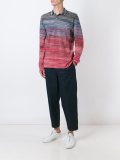 gradient striped polo shirt