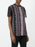 lace shortsleeved blouse