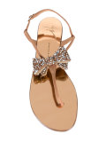 glitter bow sandals