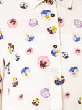 pansy-print classic shirt