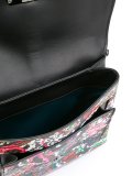 contrast print satchel bag