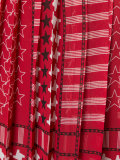 scarf print pleated skirt