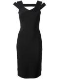 strappy shoulder fitted dress