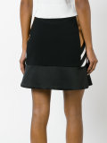 panelled satin mini skirt