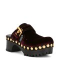 gold-tone studded mules
