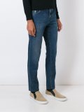 stonewashed straight-fit jeans