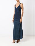 v neck knit dress