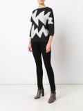 geometric intarsia jumper