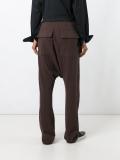 drawstring drop-crotch tapered trousers