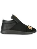 laceless mid-top sneakers