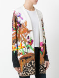 bird print cardigan