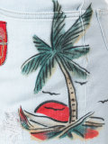 beach patch denim shorts