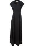 gathered waist maxi dress