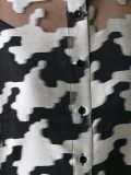 oversized fil coupé houndstooth pattern shirt