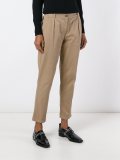 cropped pleated trousers