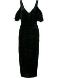 cold-shoulder midi dress