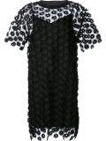flower embellished sheer dress