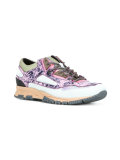 mesh paneled cross sneakers