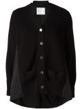 poplin insert cardigan