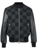 runway checked teddy jacket