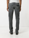 contrast texture jeans