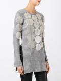 embellished ribbed jumper