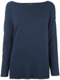 boat neck fine knit jumper