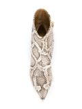 python skin ankle boots