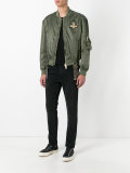 strap detail bomber jacket 