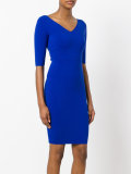 fitted V-neck dress