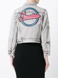 embellished shrunken denim jacket