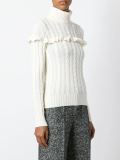 frill detail roll neck jumper