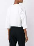 bonded lace crop sweatshirt