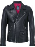 zipped biker jacket