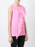 drape detail tank top
