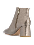 metallic ankle boots