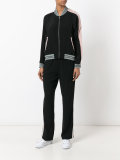 skeleton print bomber jacket