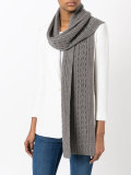 wide cable knit scarf 