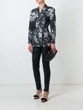 embroidered face blazer 