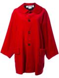 buttoned mid coat