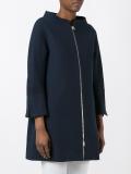open neck flared coat