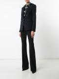 layered hooded blazer