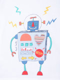 robot print T-shirt 